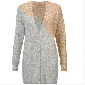 Cabi | Brown and Gray Snap Front Tilt Cardigan Size Small Women's